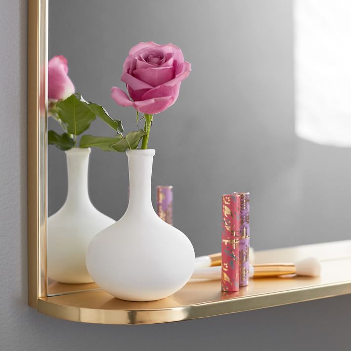 Half Round Decorative Mirror with Ledge Pottery Barn Teen