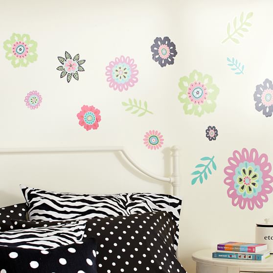 Camilla Floral Wall Decal | Pottery Barn Teen