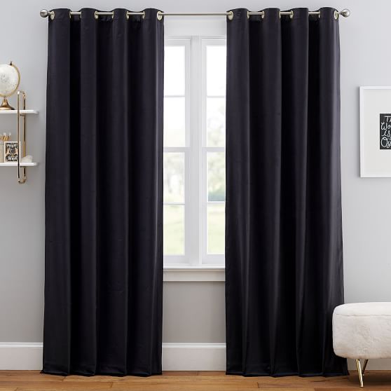 Shimmer Velvet Grommet Blackout Curtain Teen Curtains Pottery Barn Teen