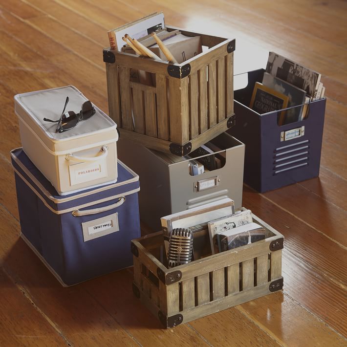 Wooden Storage Crates Sale Pottery Barn Teen