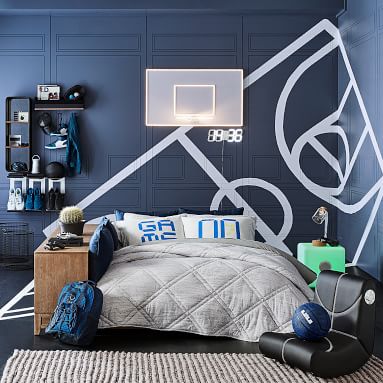 LED Basketball Hoop Decorative Wall Light | Pottery Barn Teen