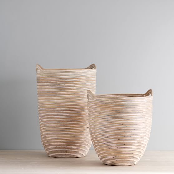 Whitewash Cane Storage Storage Baskets Pottery Barn Teen