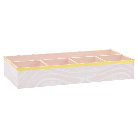 Paper Desk Accessories Blush Marble Swirl Desk Decor Pottery Barn