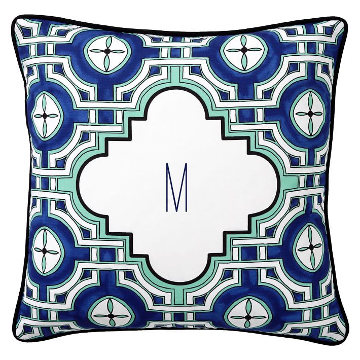 Grace Geo Monogram Pillow Cover Pottery Barn Teen