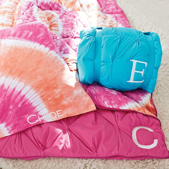 Tie Dye Girls Sleeping Bag Pillow Case Pool Pottery Barn Teen