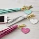 Power-Up USB Leather Tassle Keychain | Tech Accessory | Pottery Barn Teen