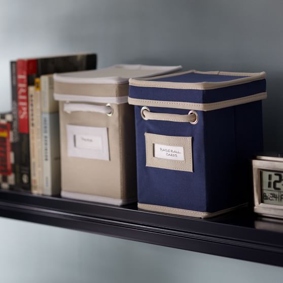 Solid Canvas Storage Bin Shelf Pottery Barn Teen