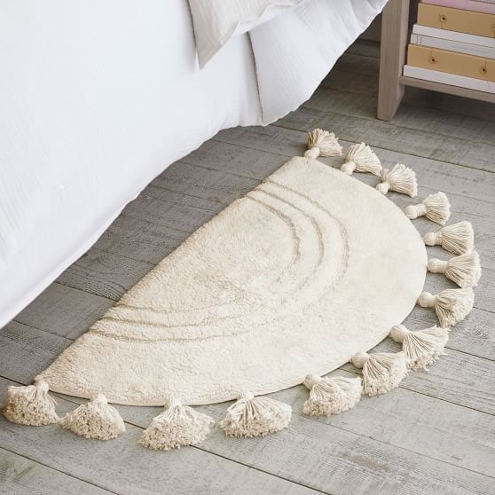 Boho Tassel Shaped Rug Pottery Barn Teen