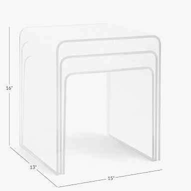Acrylic Nesting Tables | Lounge Table | Pottery Barn Teen