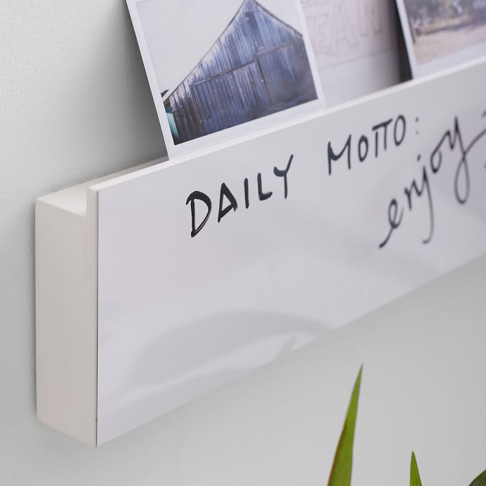 No Nails Whiteboard Photo Rail Pottery Barn Teen