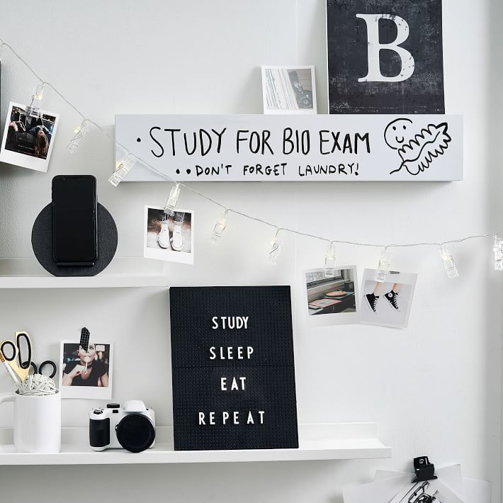 No Nails Whiteboard Photo Rail Pottery Barn Teen