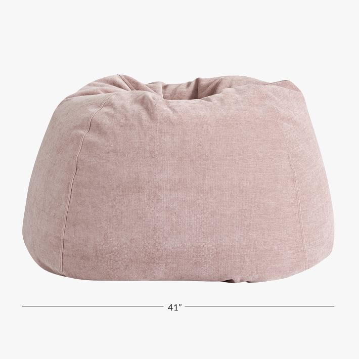 west elm x pbt Distressed Velvet Light Pink Bean Bag Chair Slipcover
