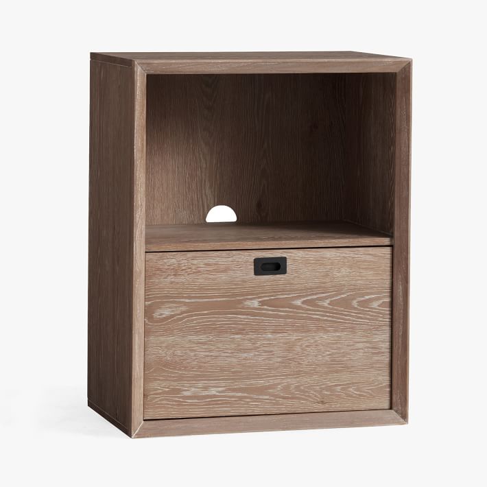 Callum Shelf with 1-Drawer 25&quot; Storage Cabinet