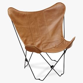 Leather Sling Butterfly Chair | Pottery Barn Teen