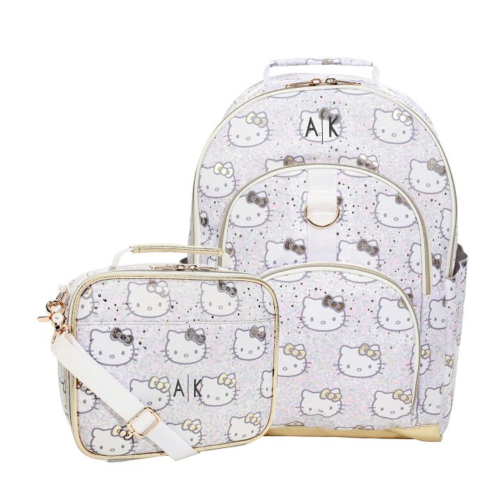 Hello Kitty Bows And Stripes 16 Backpack With One Front Pocket