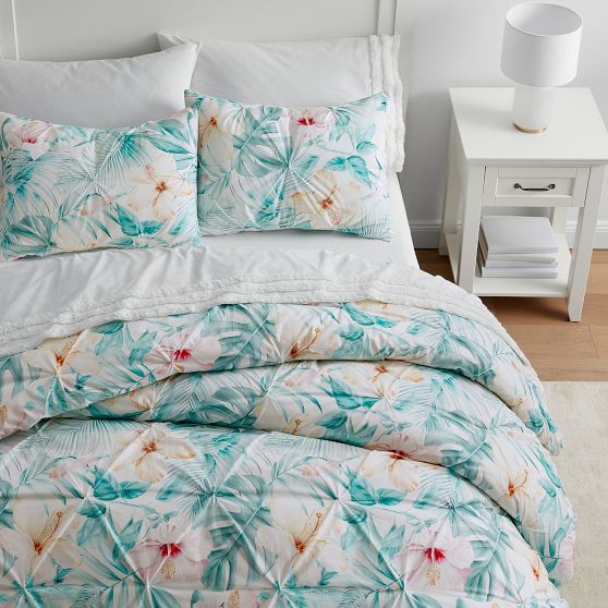 Tropical Bloom Organic Duvet Cover Pottery Barn Teen