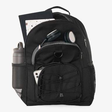 Gear-Up Black Solid Backpack | Pottery Barn Teen