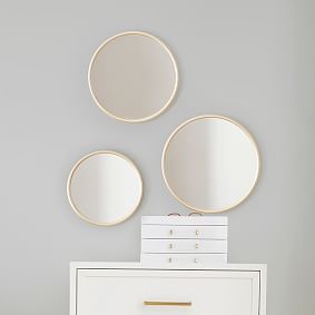 No Nails Metal Framed Mirrors, Set of 3 | Pottery Barn Teen