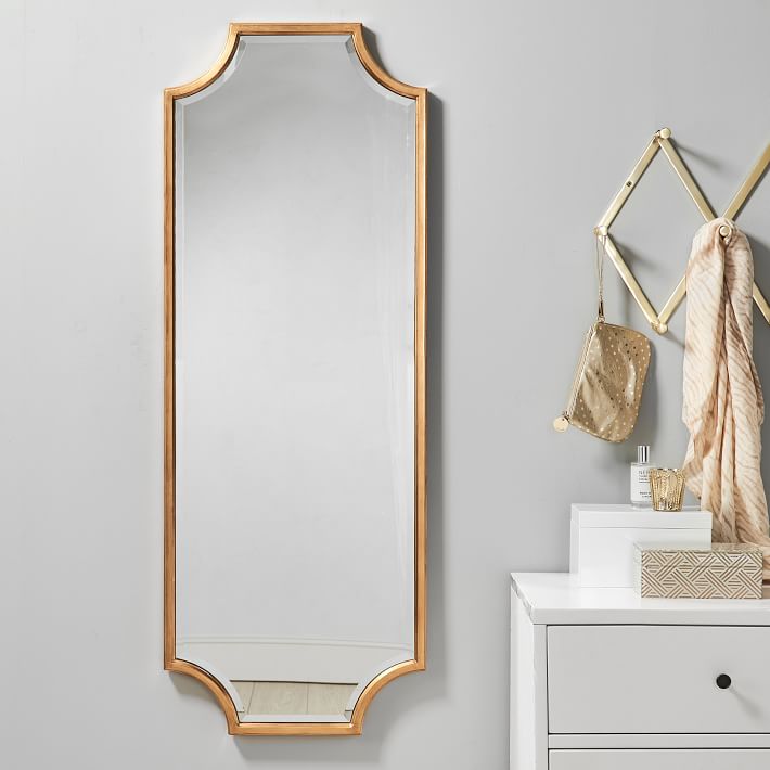 Scallop Leaf Double Length Mirror, Gold In-Home