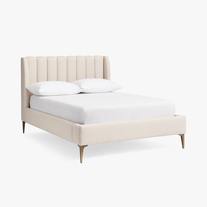 Best HD Pictures about  Avalon Channel Stitch Upholstered Bed  with No AI Images