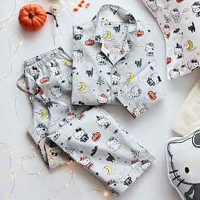 Hello Kitty® Glow-in-the-Dark Halloween Loose Fit Pajama Set | Pottery ...