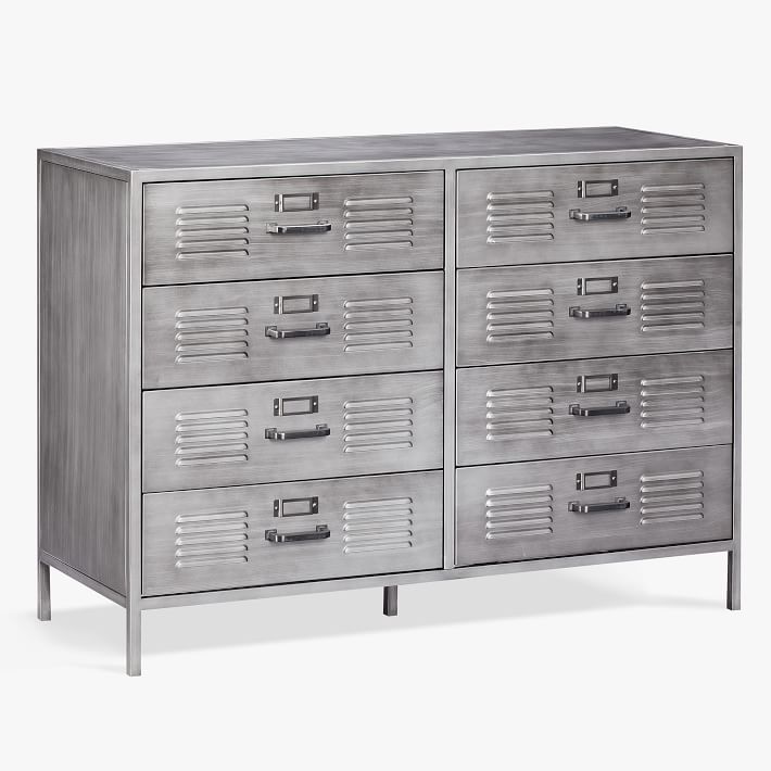 Locker 8-Drawer Wide Dresser