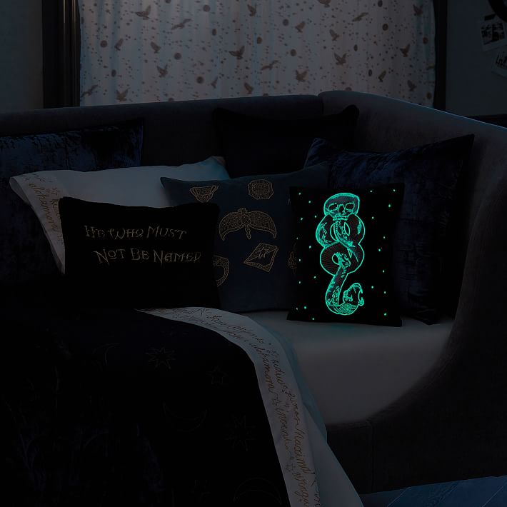 Harry Potter™ Dark Mark Glow-in-the-Dark Pillow Cover | Pottery