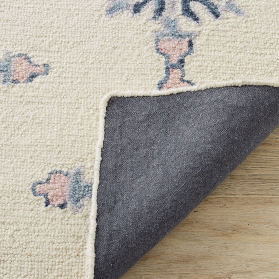 Floral Geo Recycled Wool Rug Pottery Barn Teen