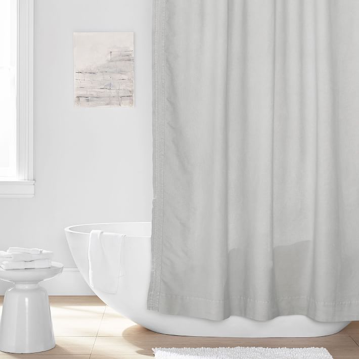 Washed Canvas Teen Shower Curtain Pottery Barn Teen