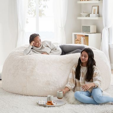 Polar Bear Ivory Oversized Bean Bag Chair | Pottery Barn Teen