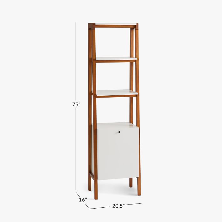 west elm x pbt Modern Narrow Bookshelf Pottery Barn Teen