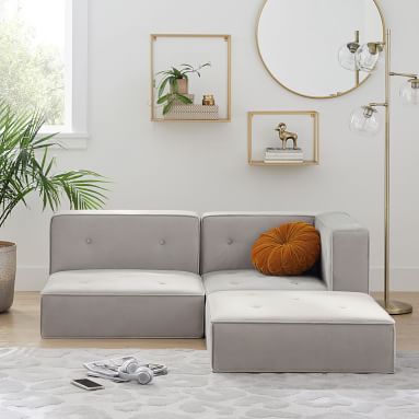 Cushy Piped Trim Sectional Set | Pottery Barn Teen
