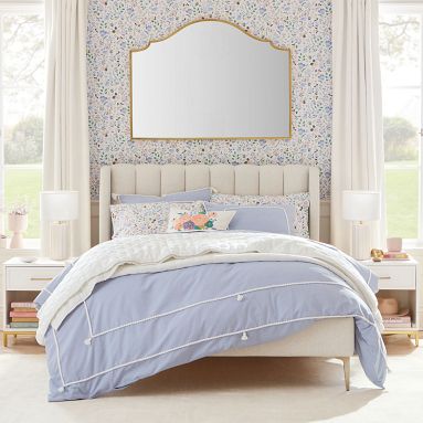 Avalon Channel Stitch Upholstered Bed | Teen Bed | Pottery Barn Teen