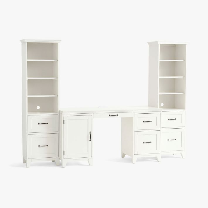 Hampton Smart&#8482; Storage Desk &amp; Bookcase with Drawers Set