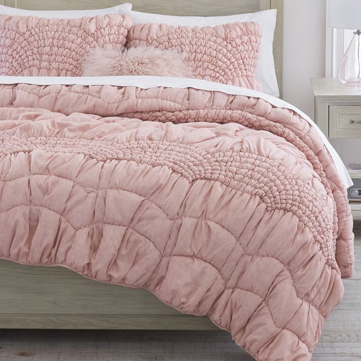 Cream Puff Microfiber Quilt – Mauve Rose | Pottery Barn Teen