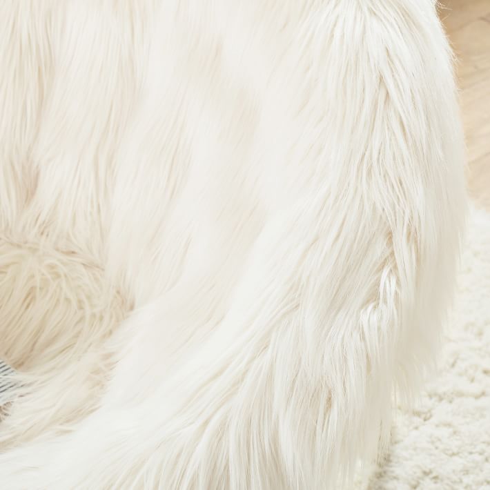 Himalayan Ivory Faux Fur Hang-A-Round Chair | Pottery Barn Teen