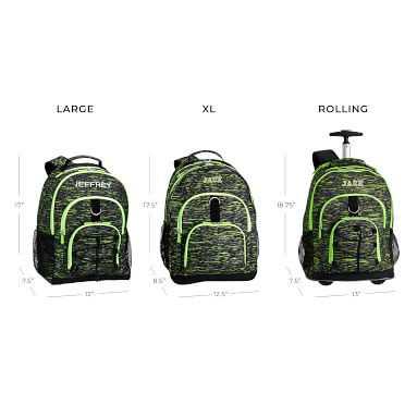 Green Static Rolling Backpack For Teens | Pottery Barn Teen