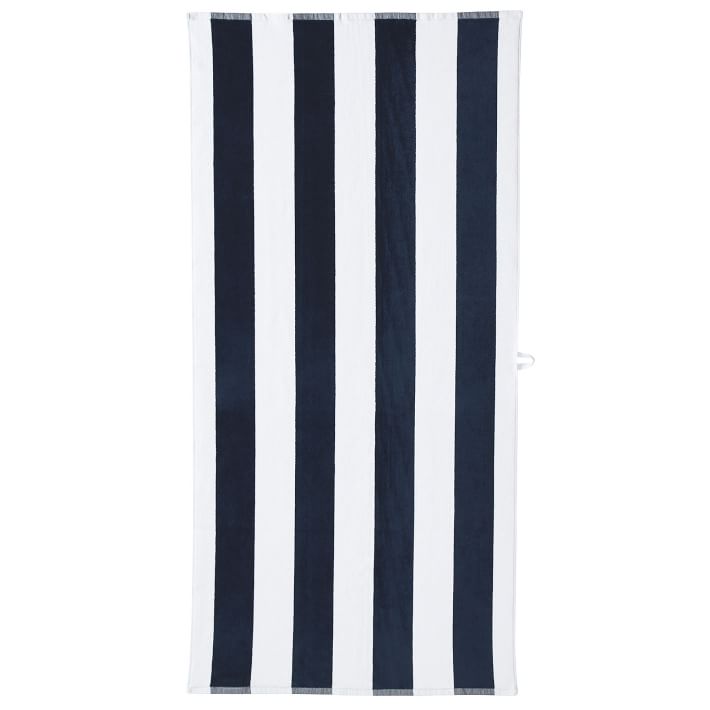 Standard Textile Resort Striped Pool Towel, Navy