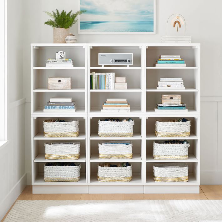 Bowen Triple Tall Bookcase with Shelves