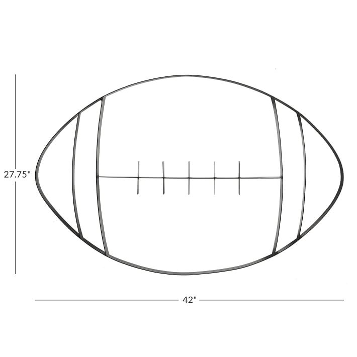 Metal Football Art Wall Decor Pottery Barn Teen