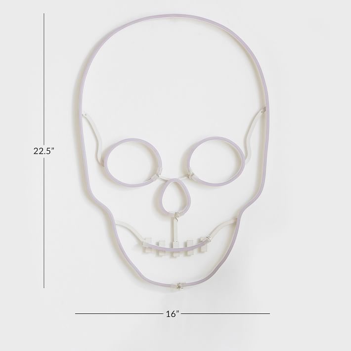 skull neon sign target