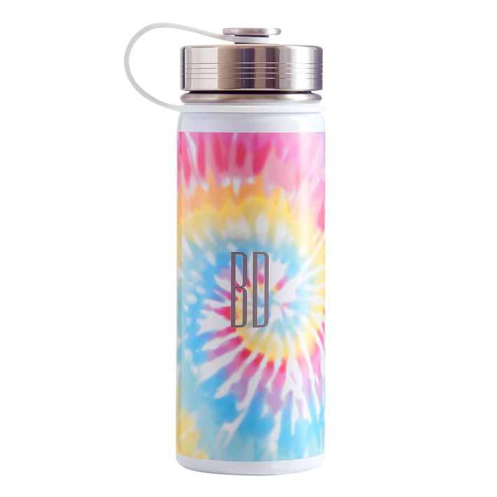 Pastel Rainbow Tie Dye Stainless Steel Water Bottle