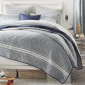 Windward Stripe Quilt & Sham- Get The Look | Pottery Barn Teen