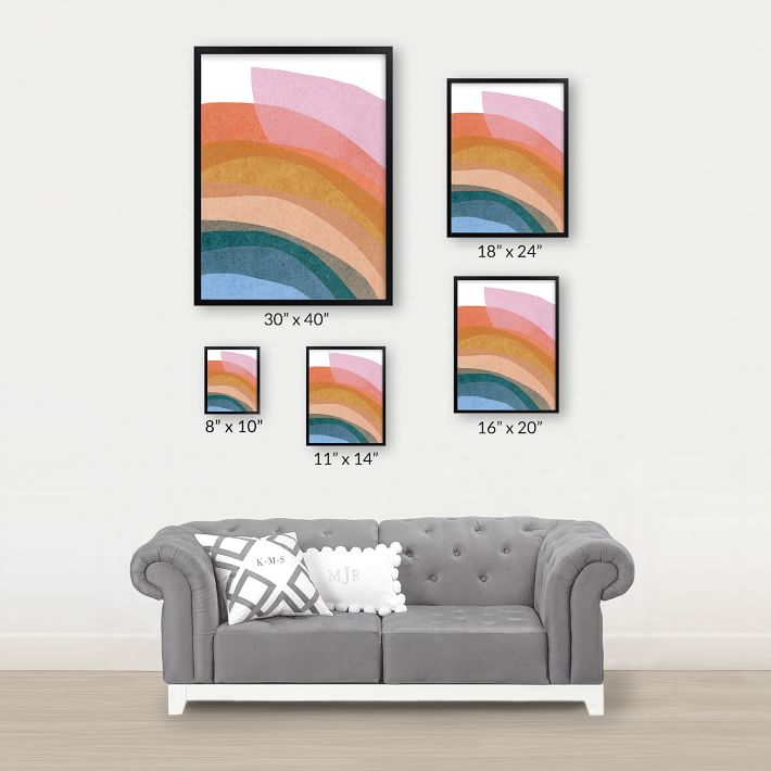 Minted® Paper Rainbow Framed Art by Carrie Moradi | Pottery Barn Teen