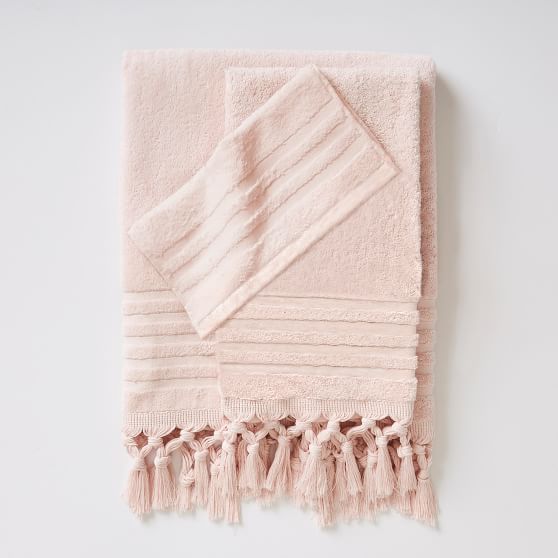 Classic Tassel Organic Towel Set Pottery Barn Teen