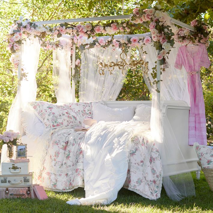 make shabby chic canopies for beds