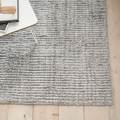 Performance Ribbed Rug Ribbed Performance Rug - Light Gray | Pottery Barn Teen