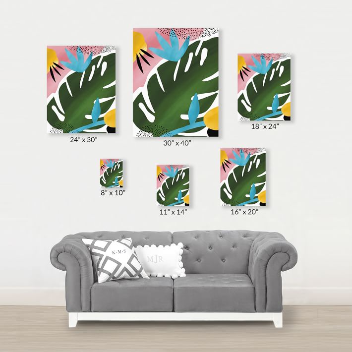 Minted® Tropical Palm Canvas Art by Jessica Corliss Pottery Barn Teen
