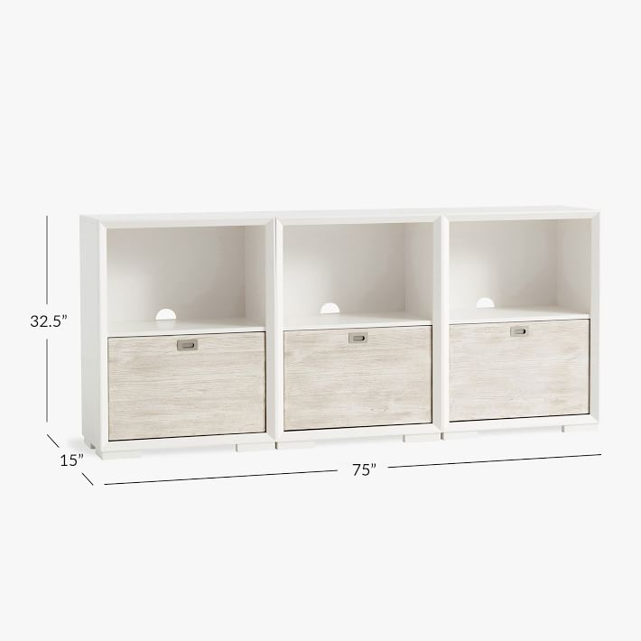 Callum Triple 3-Drawer Wide Storage Cabinet