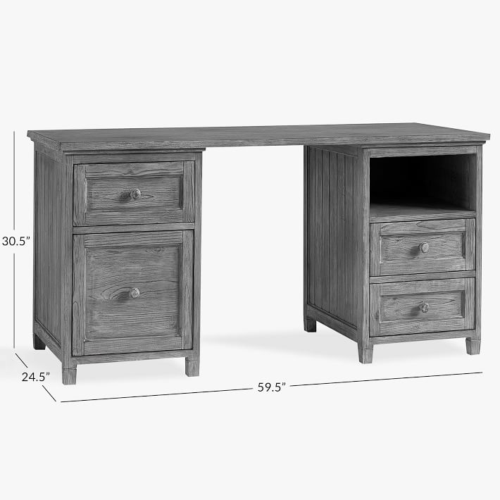 Beadboard Smart™ Storage Hutch Desk